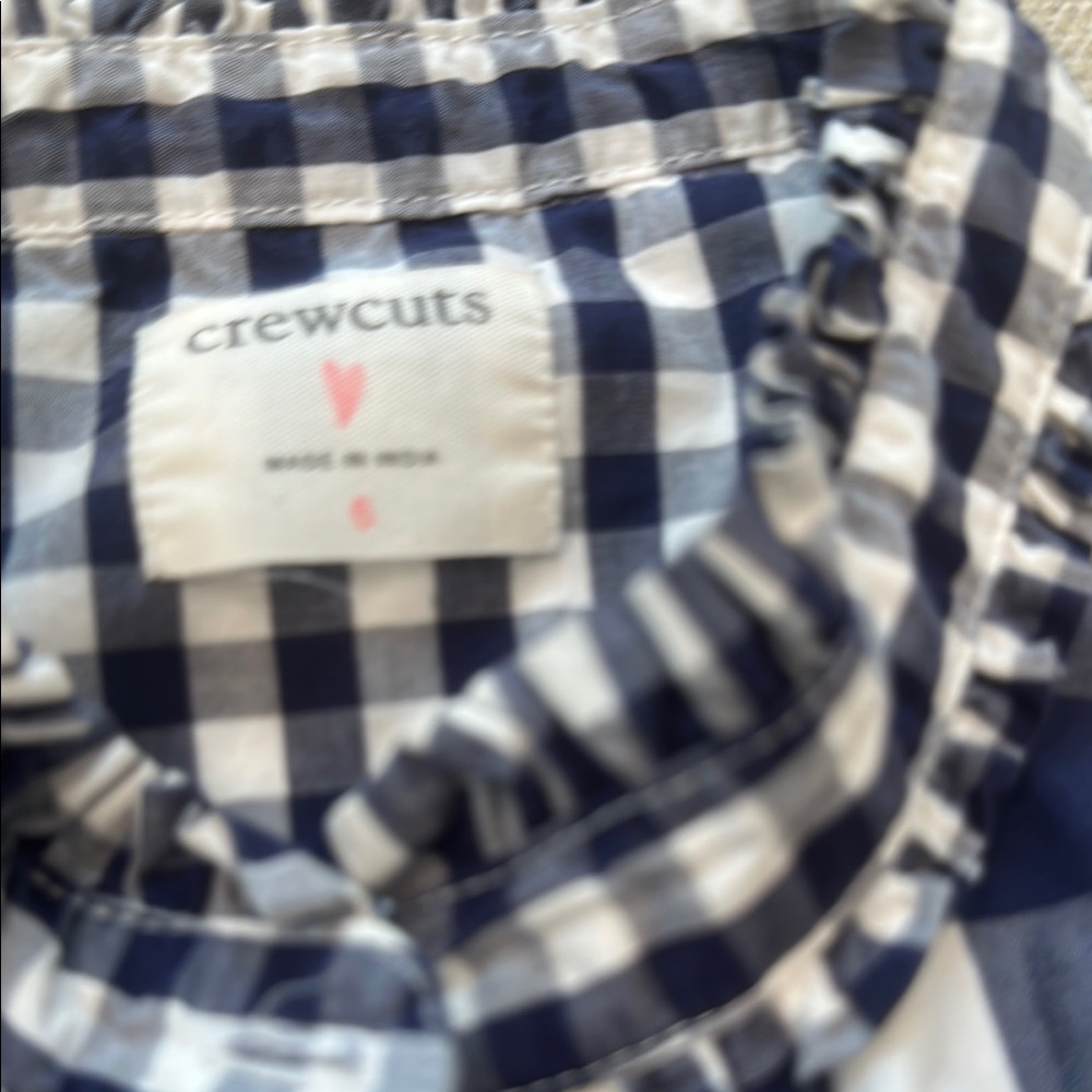 Crewcuts Blue and White Gingham Shirt